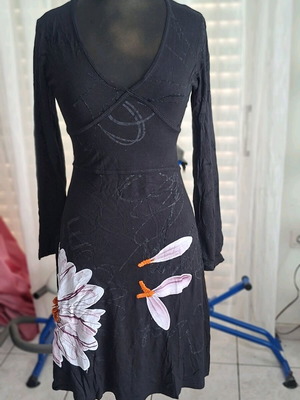 Desigual Φόρεμα Μαύρο Πολύχρωμο Σαν Καινούργιο Νο M-L