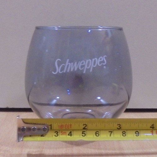 Schweppes soda promotional set of two colored glasses new