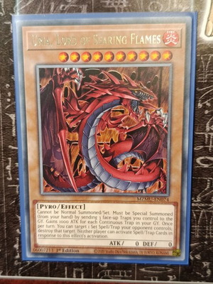 Uria Lord of Searing Flames card like new with Ultra Pro sleeve
