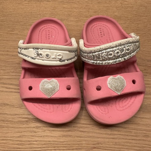 Crocs C6 sandals used, pink