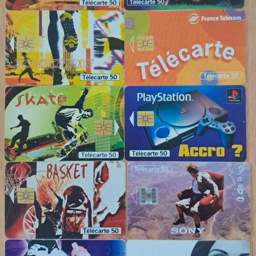 French phone cards used, lot of 103 different