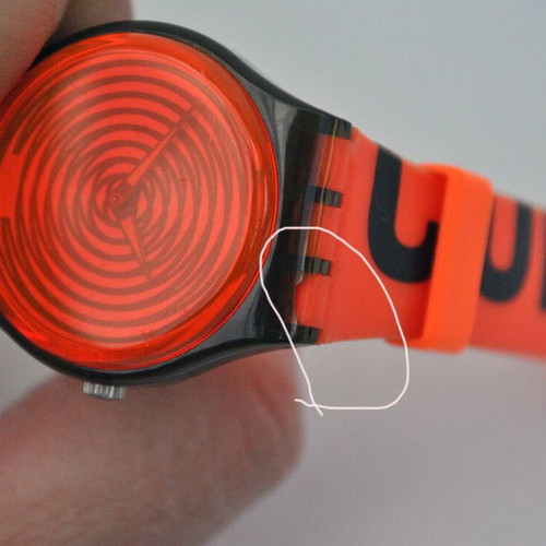 Swatch GM139 Conform vintage watch used, neon orange