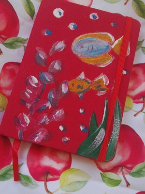 Notebook with painting 10x14cm new