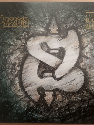 Saxon Solid Ball Of Rock vinyl record used, metal