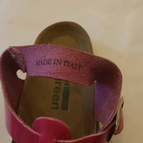 Girls' leather sandals like new, size 34, pink