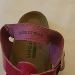 Girls' leather sandals like new, size 34, pink