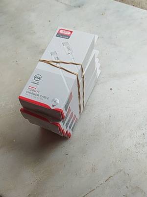 XO NB-Q190B 60W καλώδιο φόρτισης και δεδομένων USB Type-C 2μ, πακέτο 5 τεμ