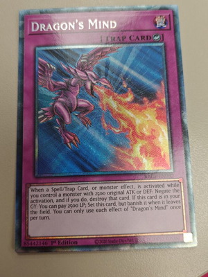 Dragon's Mind Yu-Gi-Oh! κάρτα καινούργια, συλλεκτική σπάνια