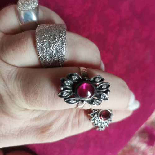 Vintage silver rings collection, like new, set of 4