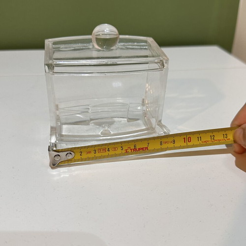 Transparent acrylic storage box with lid