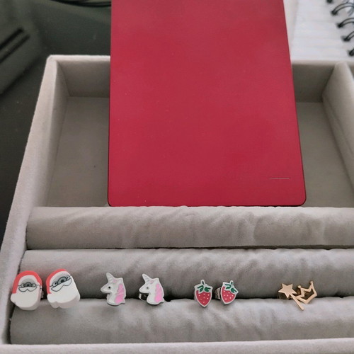 Earring set for pierced ears, 4 pairs, like new