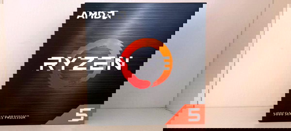 epexergastis CPU AMD Ryzen 5 5600X 3.7GHz gia socket AM4 se kouti ms psiktra.
