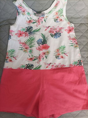 Allouette one-piece shorts 12 years like new, red multicolor