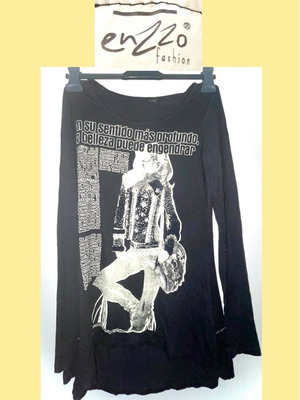 Enzzo fashion ελληνική μαύρη λεπτή μακρυμάνικη μπλούζα small σαν καινούργιο