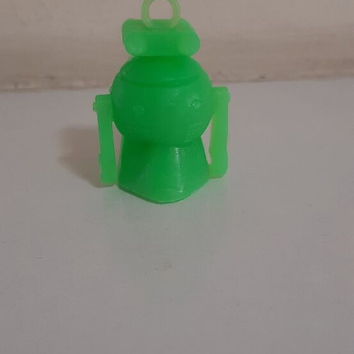 Robot keychain '80s green like new