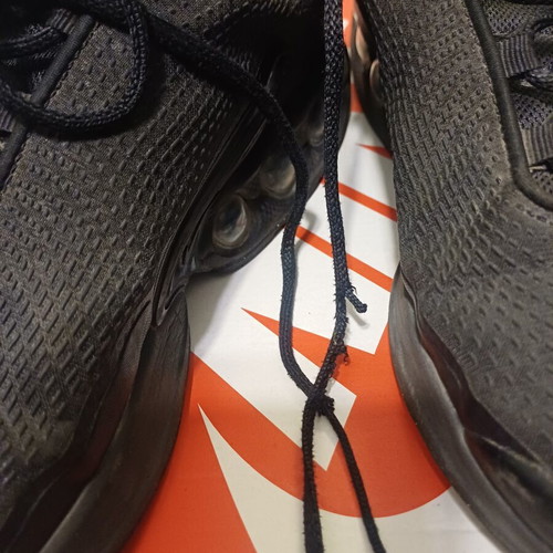Nike Air Max DN sneakers, black, size 46, worn with worn laces