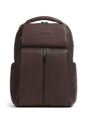 Piquadro leather backpack new, brown, for 15.6'' laptop