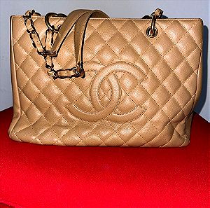Chanel shopping caviar leather tote