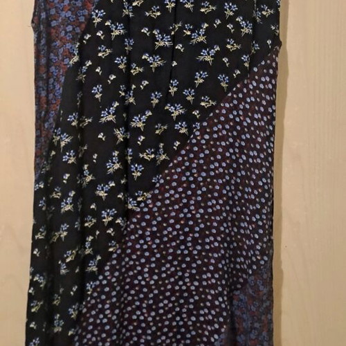 Zara long sleeveless dress with unique print, like new