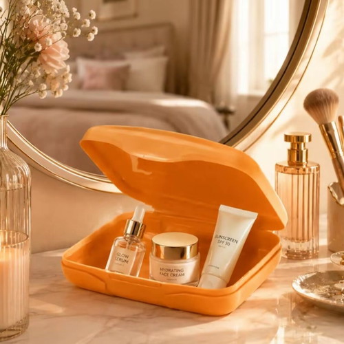 Tupperware small snack box 600 ml, orange