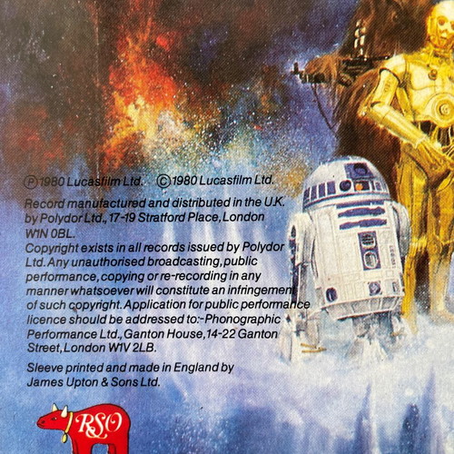 Star Wars The Empire Strikes Back vinyl like new