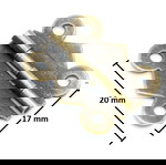  Μεντεσεδάκι αντικέ σιδερένιο 20Χ17 mm (4 τεμ.) bronze