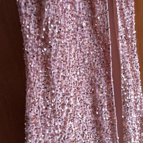 Formal shiny mermaid dress pink gold, like new, size S