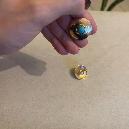 Vintage style earrings pair