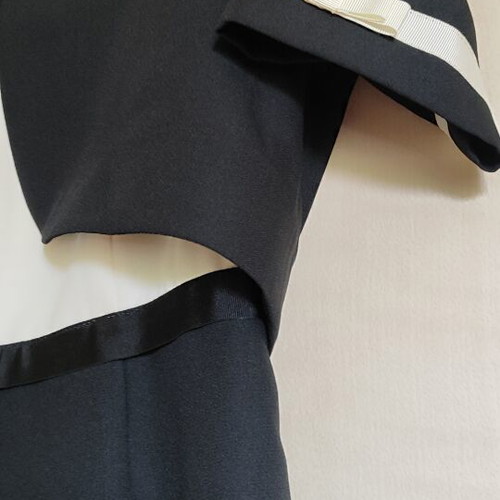 Midi dress and bolero set like new, black and white, size S
