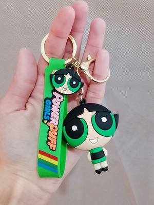 Μπρελόκ Powerpuff Girls Buttercup σαν καινούργιο, μαύρο και πράσινο