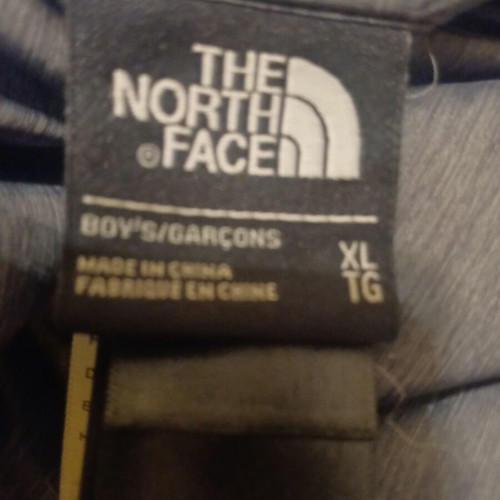 The North Face children's reversible jacket XL, black and grey
