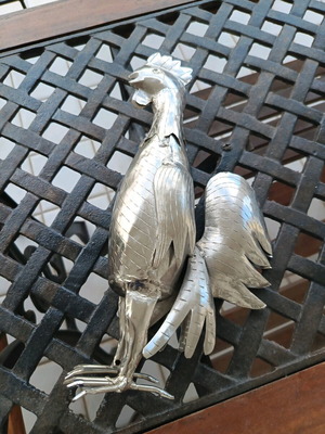 Handmade alpaca rooster like new, ornate decorative