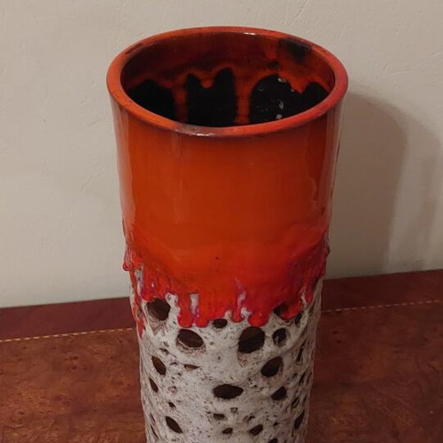 Vase Angeliki Tseva Fat Lava style mid-century studio pottery like new