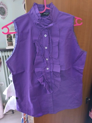 MSR sleeveless shirt purple like new, summer slim fit, size L