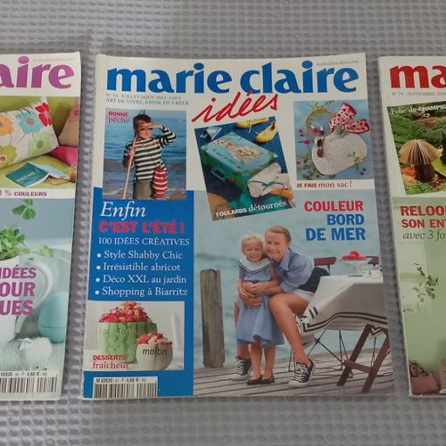 Marie Claire Idees magazines used, set of 3 issues