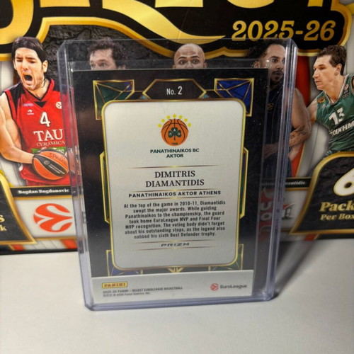 2025-26 Panini Select EuroLeague Crown Jewels #2 Dimitris Diamantidis card like new