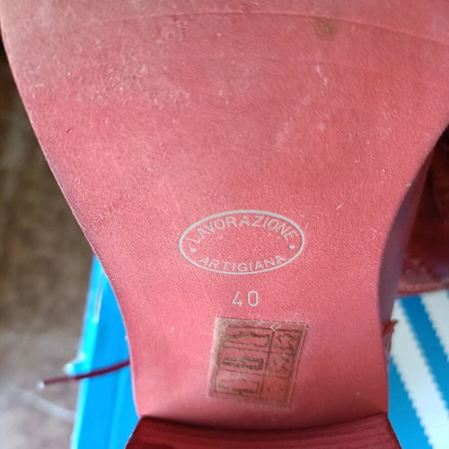Lavoragione Artigiano moccasins high heels like new, red, size 40
