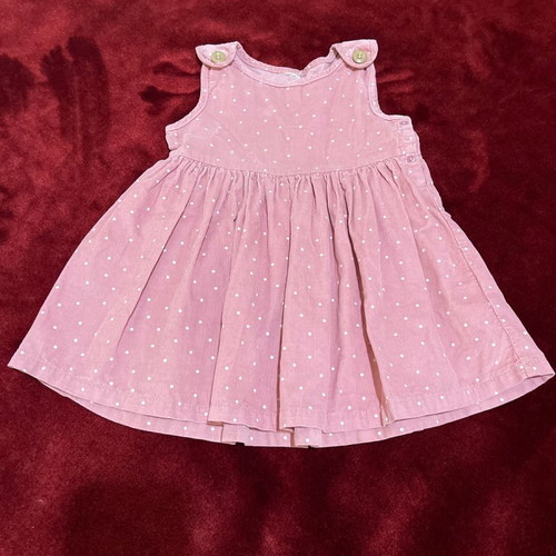 Baby dress for girl pink polka dot 100% cotton used 24-36 months