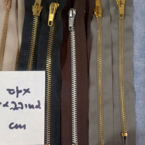 Metal zippers 18 cm, pack of 23, assorted colors