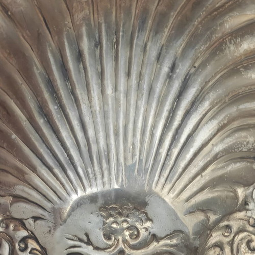 Silver decorative old seashell used