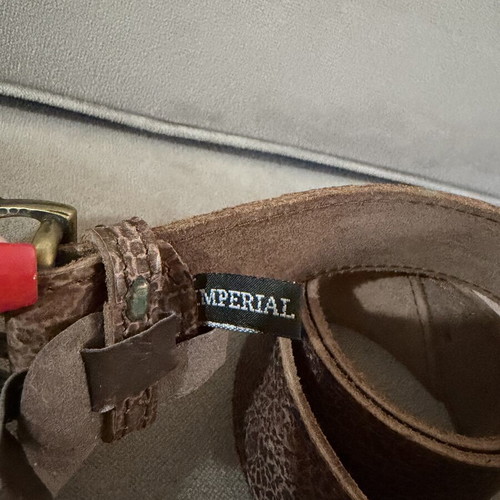 Vera Pelle Imperial men's belts used, brown leather, 100 cm