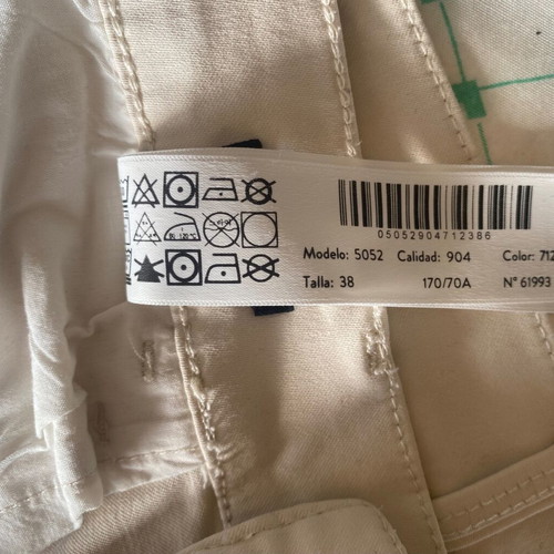 Massimo Dutti high-waisted pants like new, cream, size 38