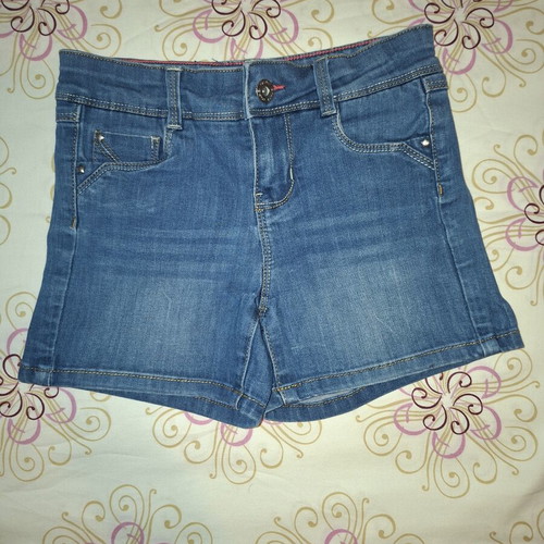 Okaidi denim shorts for girls 8 years like new, blue, size 128 cm