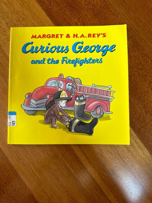 Curious George and the Firefighters children's book in English like new
