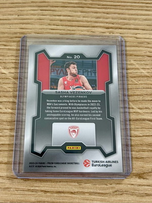 Καρτα Sasha Vezenkov Όλυμπιακος Panini Prizm Euroleague 2023-24 καινούργιο