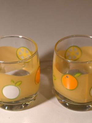 Ποτήρια πορτοκαλάδας σαν καινούργια, σετ 2, χαμηλά