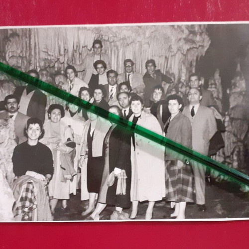 Old photo of Perama cave excursion, Ioannina, N. Gkogonis
