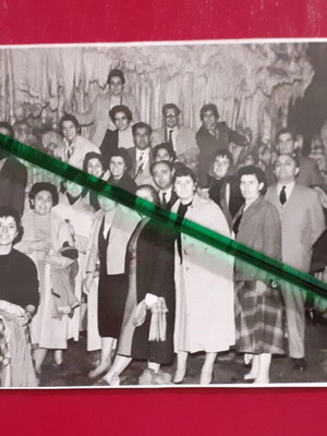 Old photo of Perama cave excursion, Ioannina, N. Gkogonis