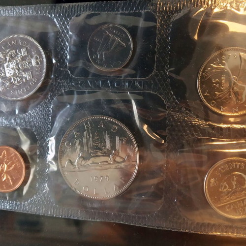 Set of 6 Royal Canadian Mint 1979 coins new