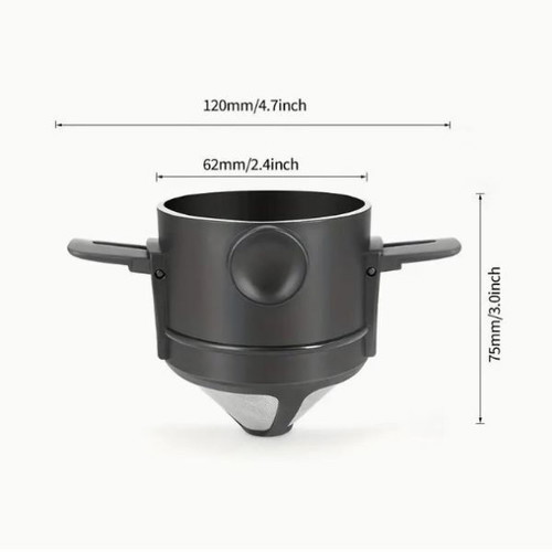 Portable coffee filter new, stainless steel reusable foldable